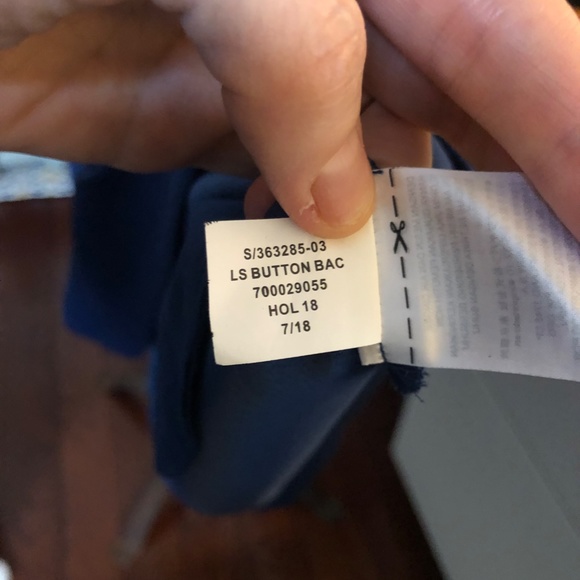 Banana Republic Ocean Blue Ruffle Cuff Button Back Dress/Tunic - Size 6 - Picture 9 of 10